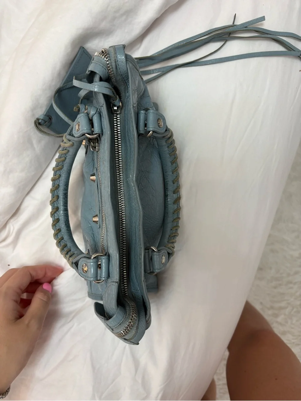 Balenciaga Small Handbag in Dusty Blue